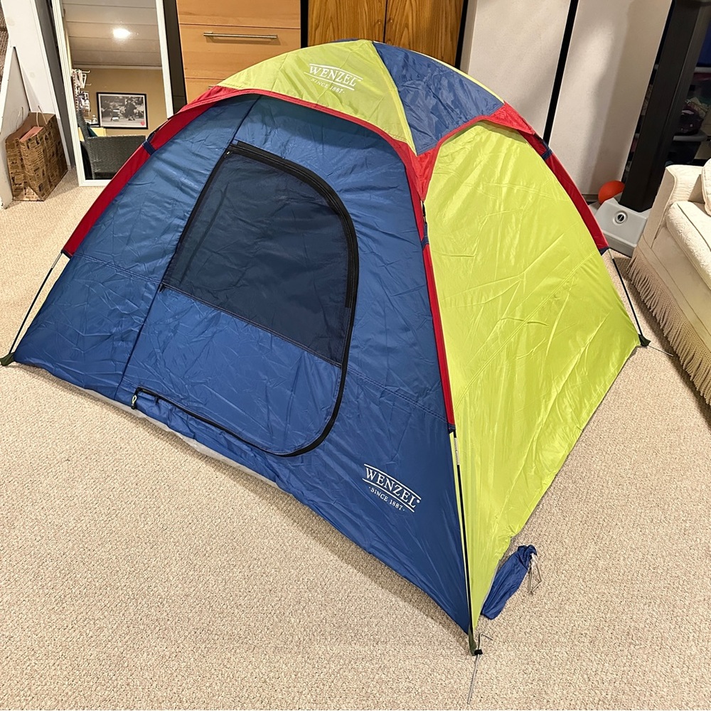 Wenzel Sprout Kids Camping Tent 5 feet x 6 feet Sleeps 2 Color Green Blue